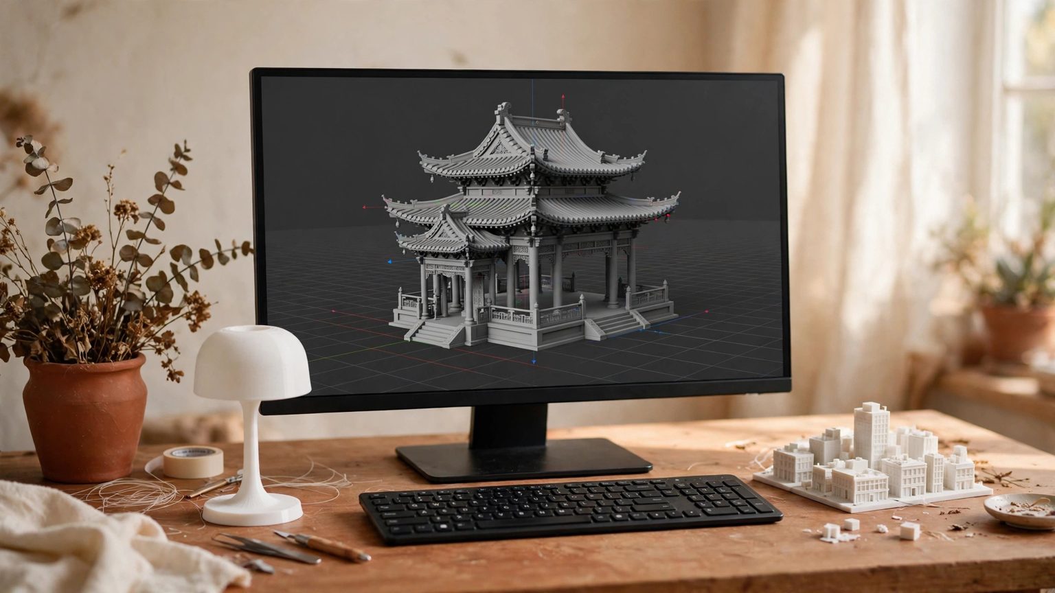 Kimi K3.1 Pro 3D 创作官方教程：先搭灰模再细化